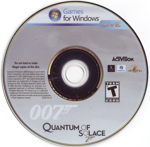 007 - Quantum of Solace Microsoft Windows PC DVD