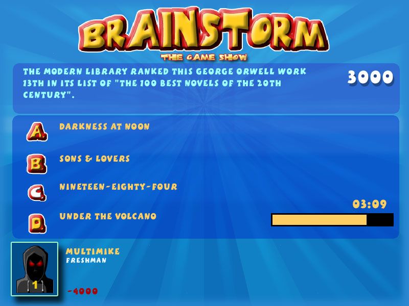 BrainStorm The Game Show Microsoft Windows PC CD-PC Gamez USA