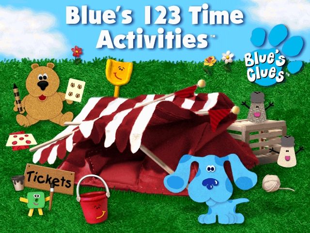 Blue's Clues Blue's 123 Time Activities Microsoft Windows PC CD-PC Gamez USA