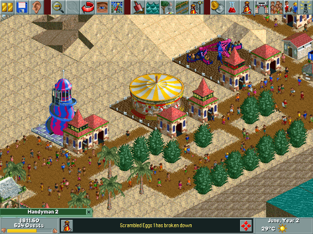 RollerCoaster Tycoon Microsoft Windows PC CD-PC Gamez USA