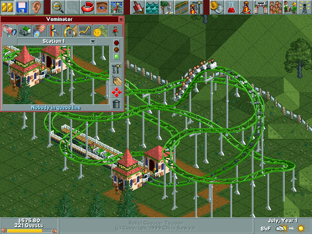 RollerCoaster Tycoon Microsoft Windows PC CD-PC Gamez USA