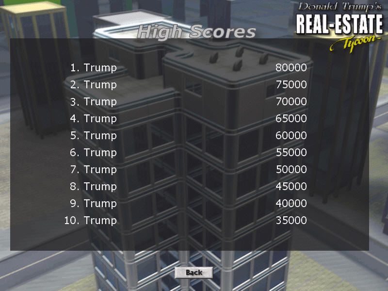 Donald Trump's Real Estate Tycoon Microsoft Windows PC CD-PC Gamez USA