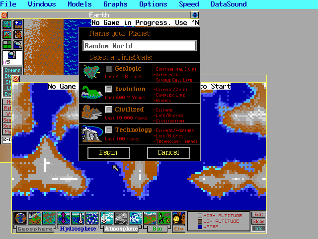 SimEarth Microsoft Windows PC CD-PC Gamez USA