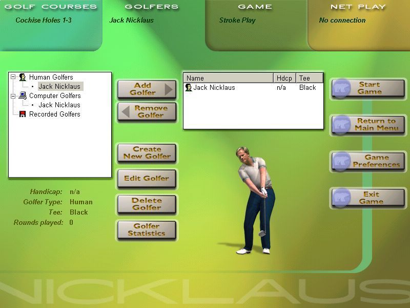 Jack Nicklaus 6 Golden Bear Challenge Microsoft Windows PC CD-PC Gamez USA
