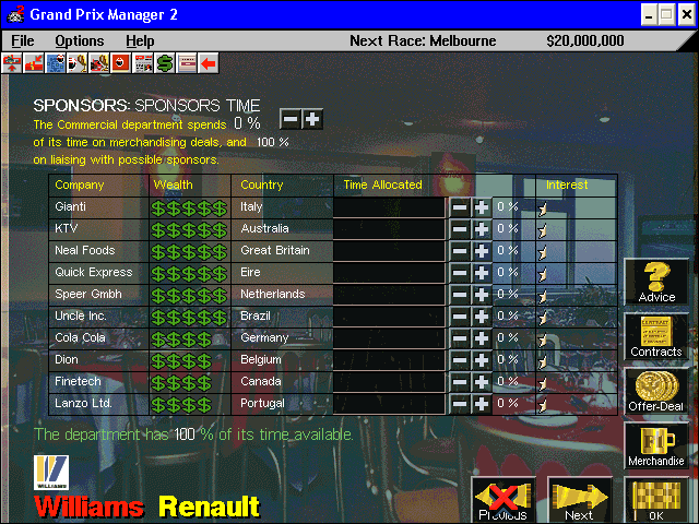 Grand Prix Manager 2 Microsoft Windows PC CD-PC Gamez USA
