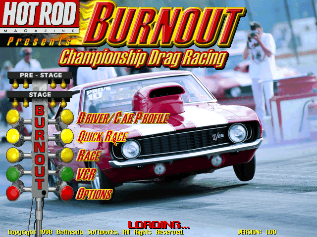 Hot Rod Burnout - Championship Drag Racing (Bethesda)(1998) Microsoft Windows PC CD-PC Gamez USA