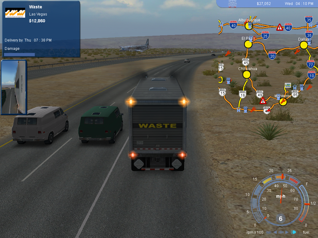 Drive through the open road in 18 Wheels of Steel Pedal to the Metal (2004) Microsoft Windows PC CD for an epic trucking adventure.