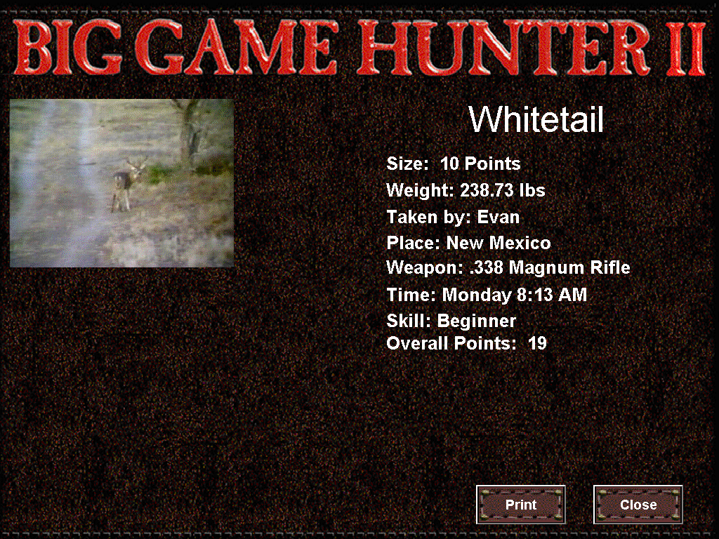 Cabela's Big Game Hunter II Disc 1-2 Microsoft Windows PC CD-PC Gamez USA