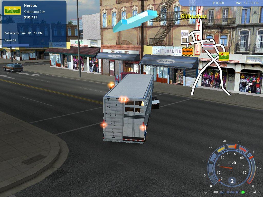 Navigate the streets in 18 Wheels of Steel Pedal to the Metal (2004) Microsoft Windows PC CD for an exciting trucking journey.