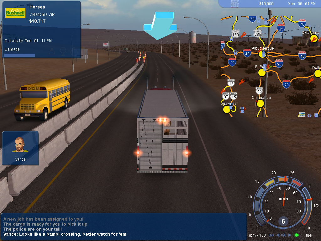 Driving through a scenic route in 18 Wheels of Steel Pedal to the Metal (2004) Microsoft Windows PC CD, excitement awaits!