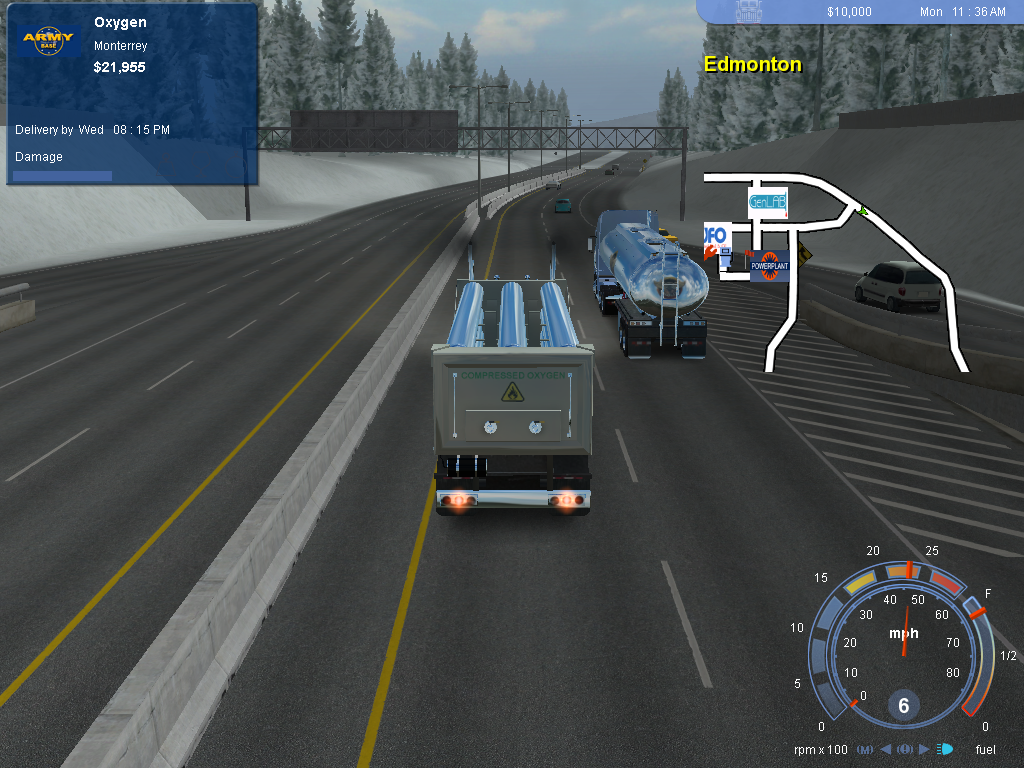 Experience the thrill of trucking in 18 Wheels of Steel Pedal to the Metal (2004) Microsoft Windows PC CD on the open road.