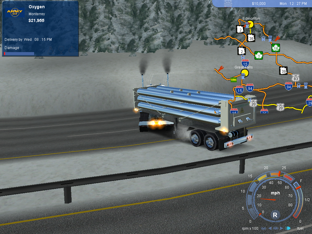Trucking adventure unfolds in 18 Wheels of Steel Pedal to the Metal (2004) Microsoft Windows PC CD. Hit the road now!