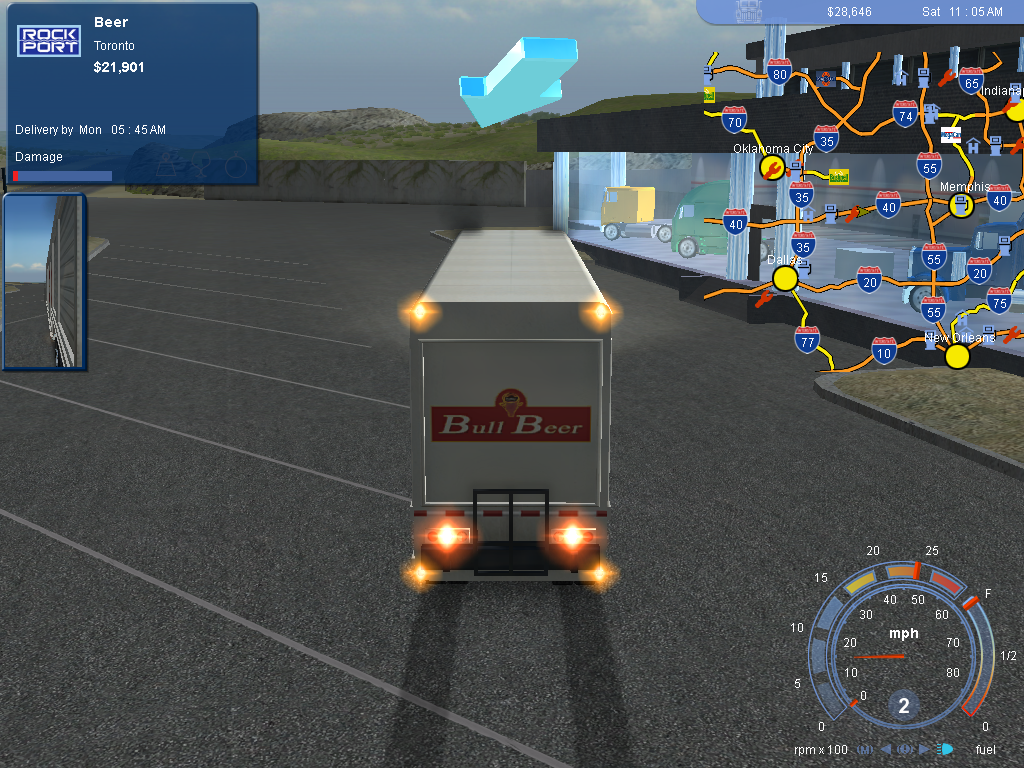 Explore the excitement of trucking in 18 Wheels of Steel Pedal to the Metal (2004) Microsoft Windows PC CD.