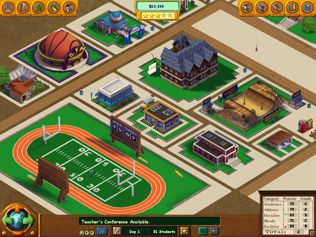 School Tycoon Microsoft Windows PC CD-PC Gamez USA