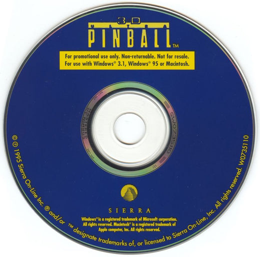 3-D Ultra Pinball physical PC game CD - PC Gamez USA