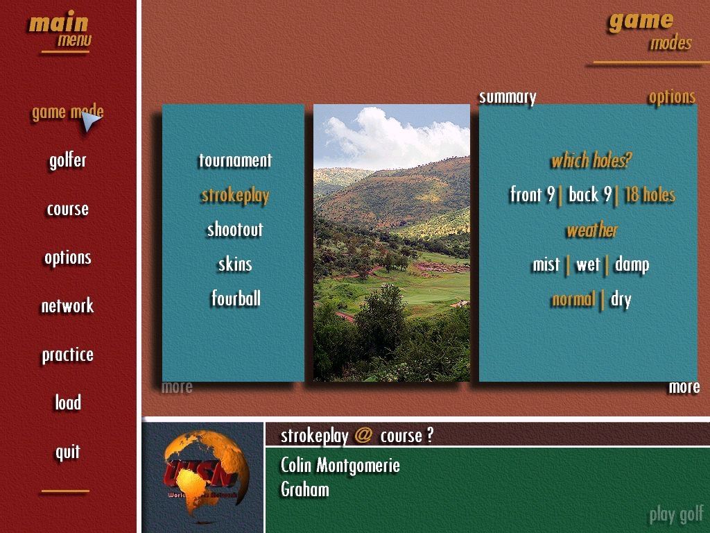 Pro 18 World Tour Golf Disc 1-2 Microsoft Windows PC CD-PC Gamez USA