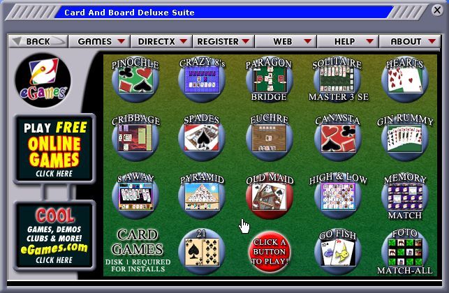 CARD & BOARD DELUXE SUITE Disc 1-2 Microsoft Windows PC CD-PC Gamez USA