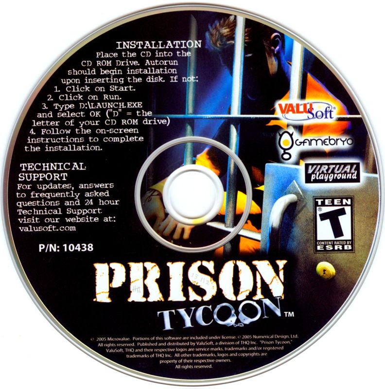 Prison Tycoon Microsoft Windows PC CD-PC Gamez USA