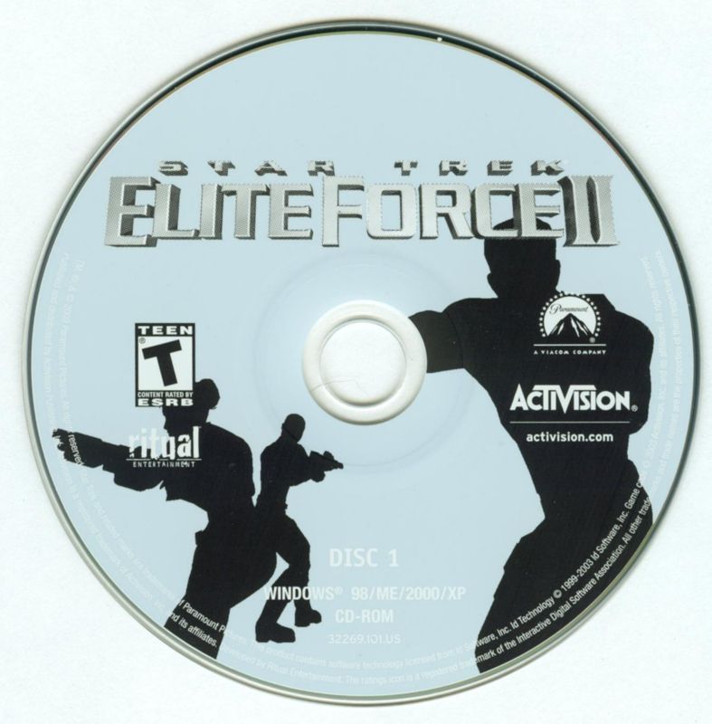 Star Trek Elite Force II Disc 1-2 Microsoft Windows PC CD-PC Gamez USA