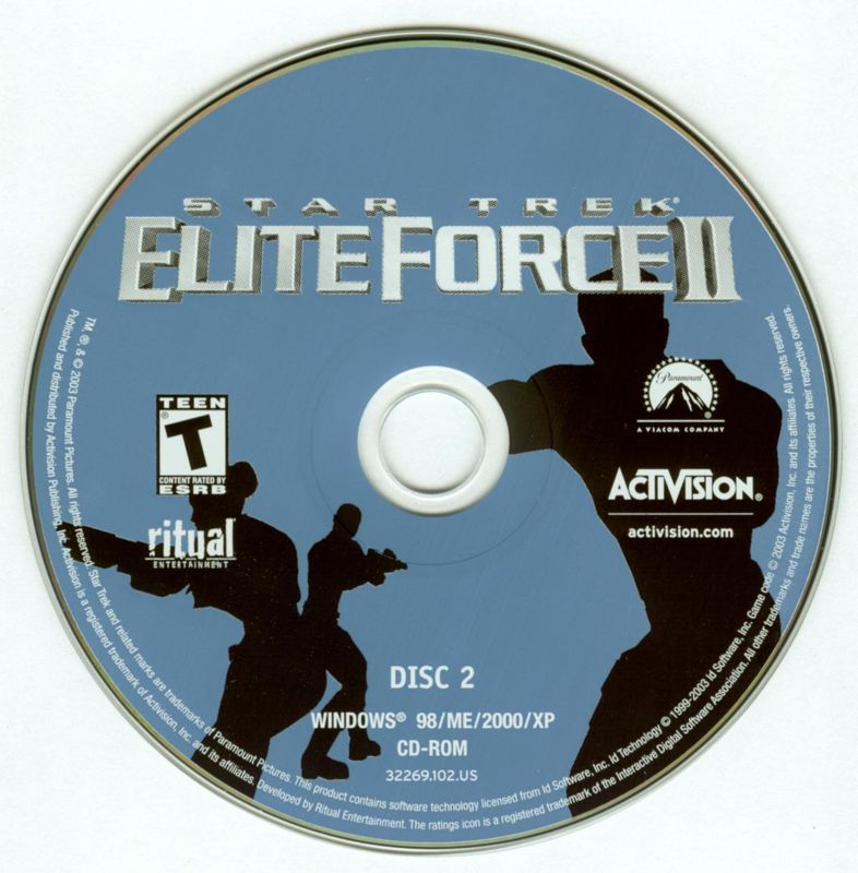 Star Trek Elite Force II Disc 1-2 Microsoft Windows PC CD-PC Gamez USA