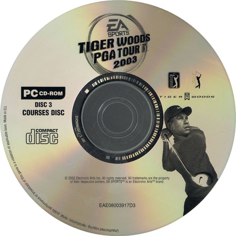 Tiger Woods PGA Tour 2003 Disc 1-3 Microsoft Windows PC CD-PC Gamez USA