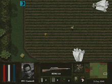 101: The Airborne Invasion of Normandy screenshot showing soldiers and parachutes above rows of farmland.