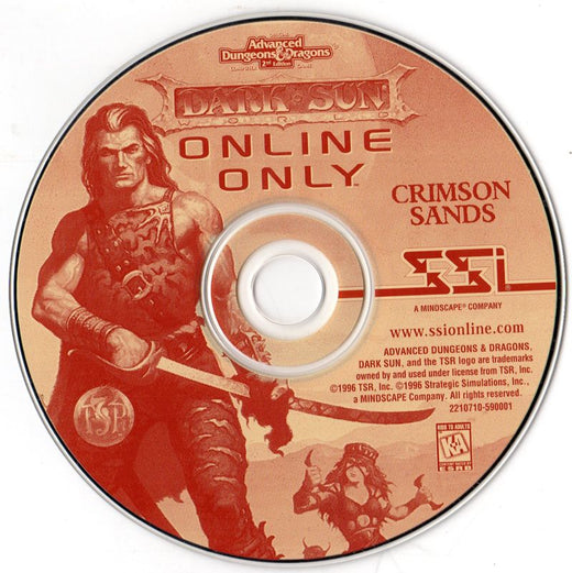 AD&D Dark Sun Online Crimson Sands physical PC game CD - PC Gamez USA