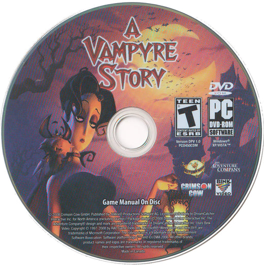 A Vampyre Story Microsoft Windows PC DVD by PC Gamez USA