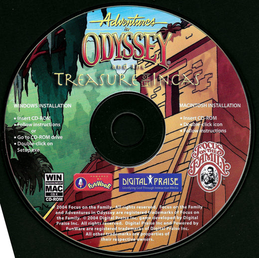 Adventures in Odyssey And The Treasure Of The Incas Microsoft Windows PC CD-PC Gamez USA