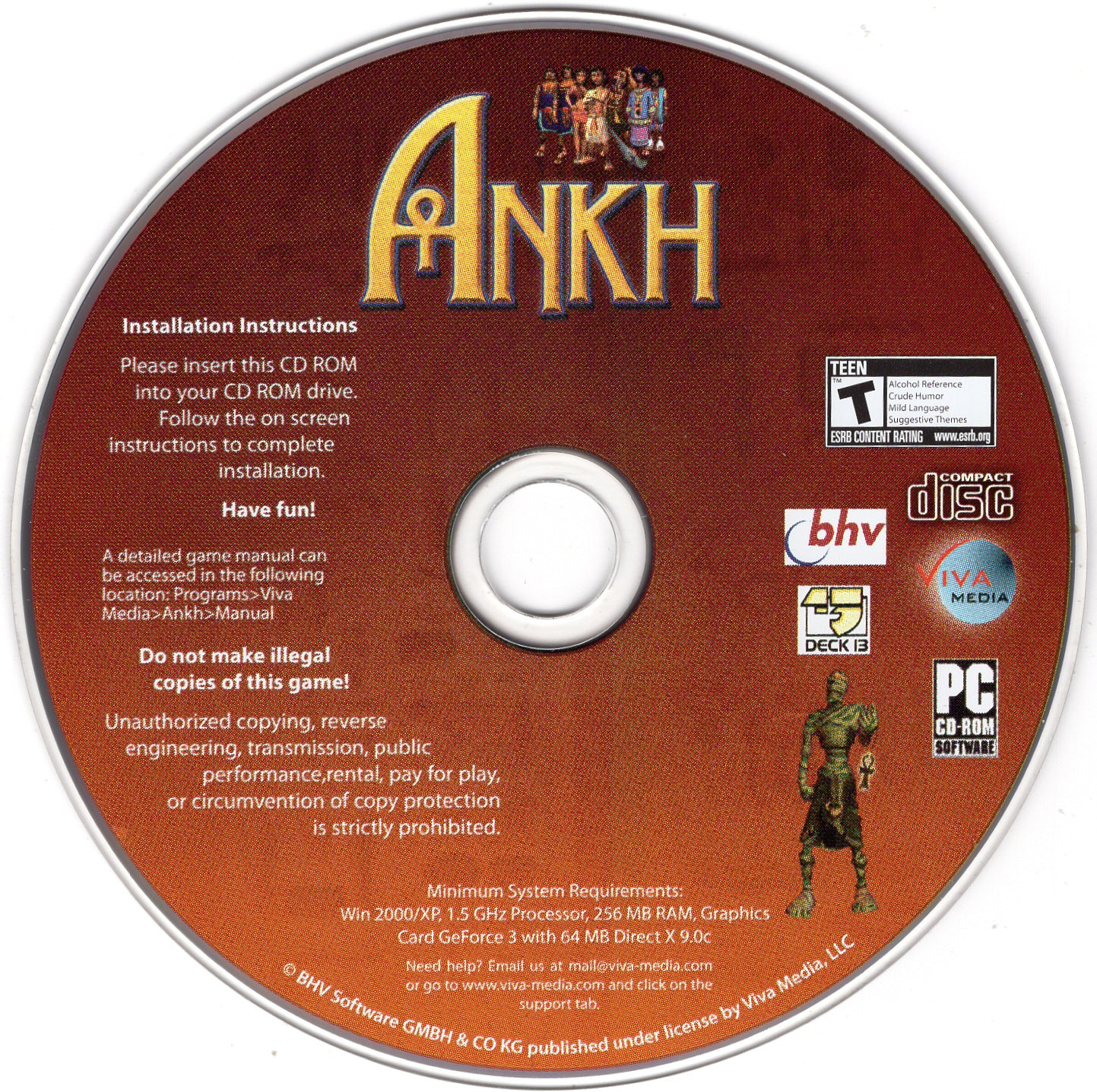 Ankh Reverse the Curse! Microsoft Windows PC CD-PC Gamez USA
