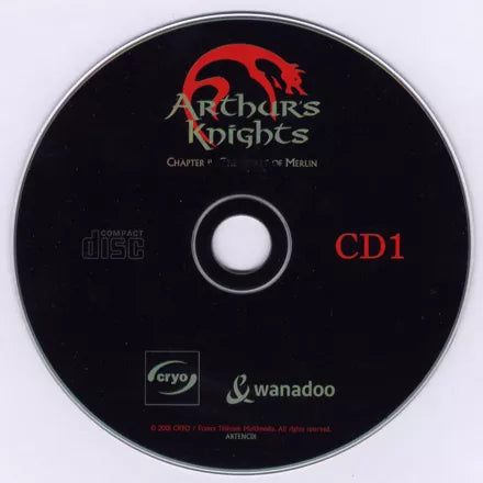 Arthur's Knights II - The Secret of Merlin Disc 1-3 Microsoft Windows PC CD-PC Gamez USA