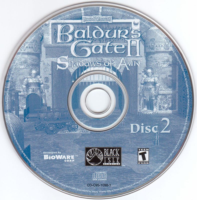 Baldur’s Gate II Shadows of amn Disc 1-4 Microsoft Windows PC CD-PC Gamez USA
