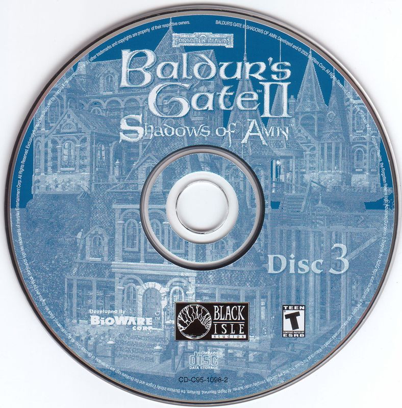 Baldur’s Gate II Shadows of amn Disc 1-4 Microsoft Windows PC CD-PC Gamez USA