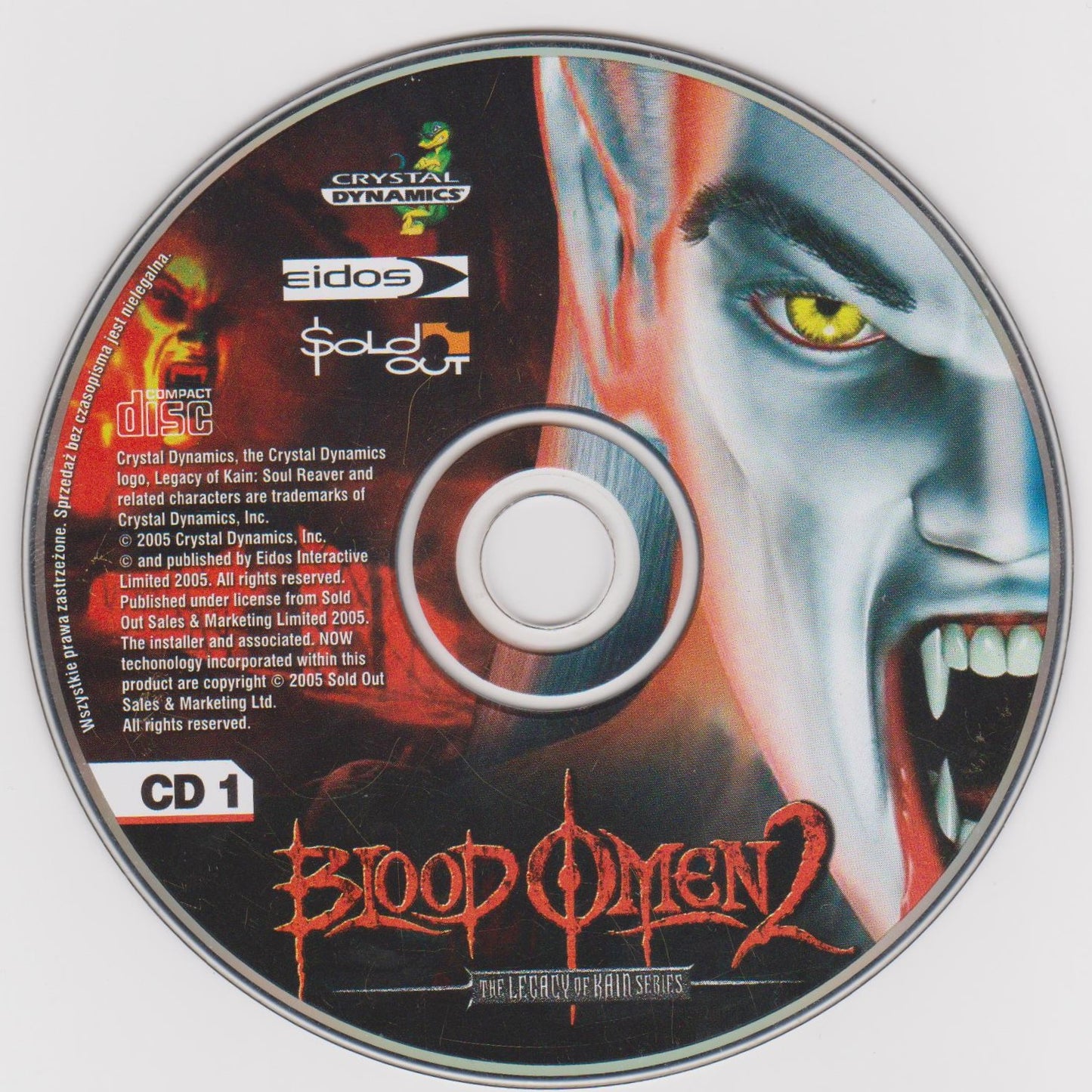 The Legacy of Kain Series: Blood Omen 2 Disc 1-2 2002 Microsoft Windows PC CD-PC Gamez USA