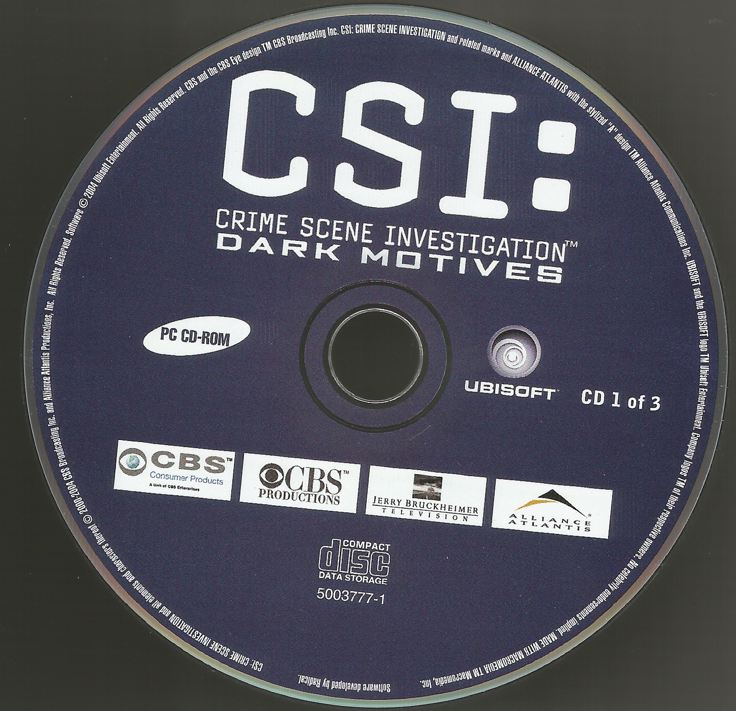 CSI Crime Scene Investigation Dark Motives Disc 1-3 Microsoft Windows PC CD-PC Gamez USA