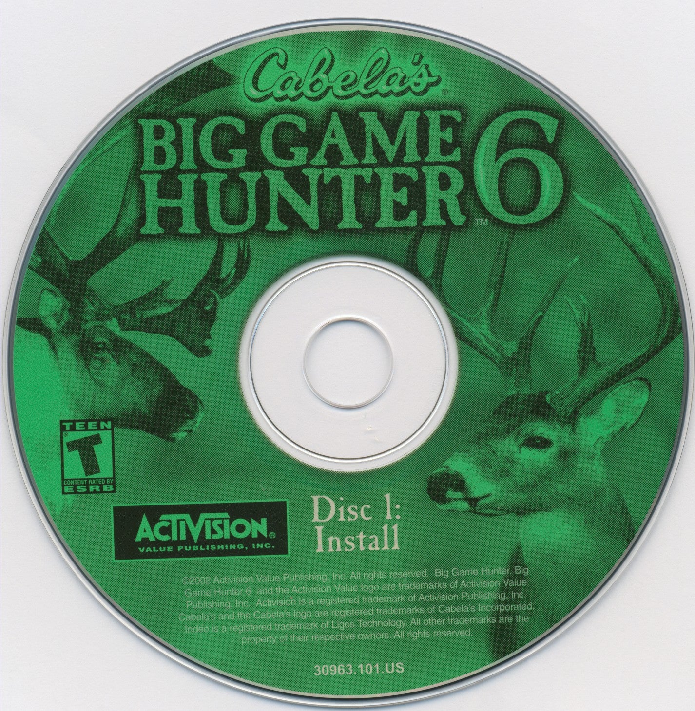 Cabela's Big Game Hunter 6 Disc 1-2 Microsoft Windows PC CD-PC Gamez USA