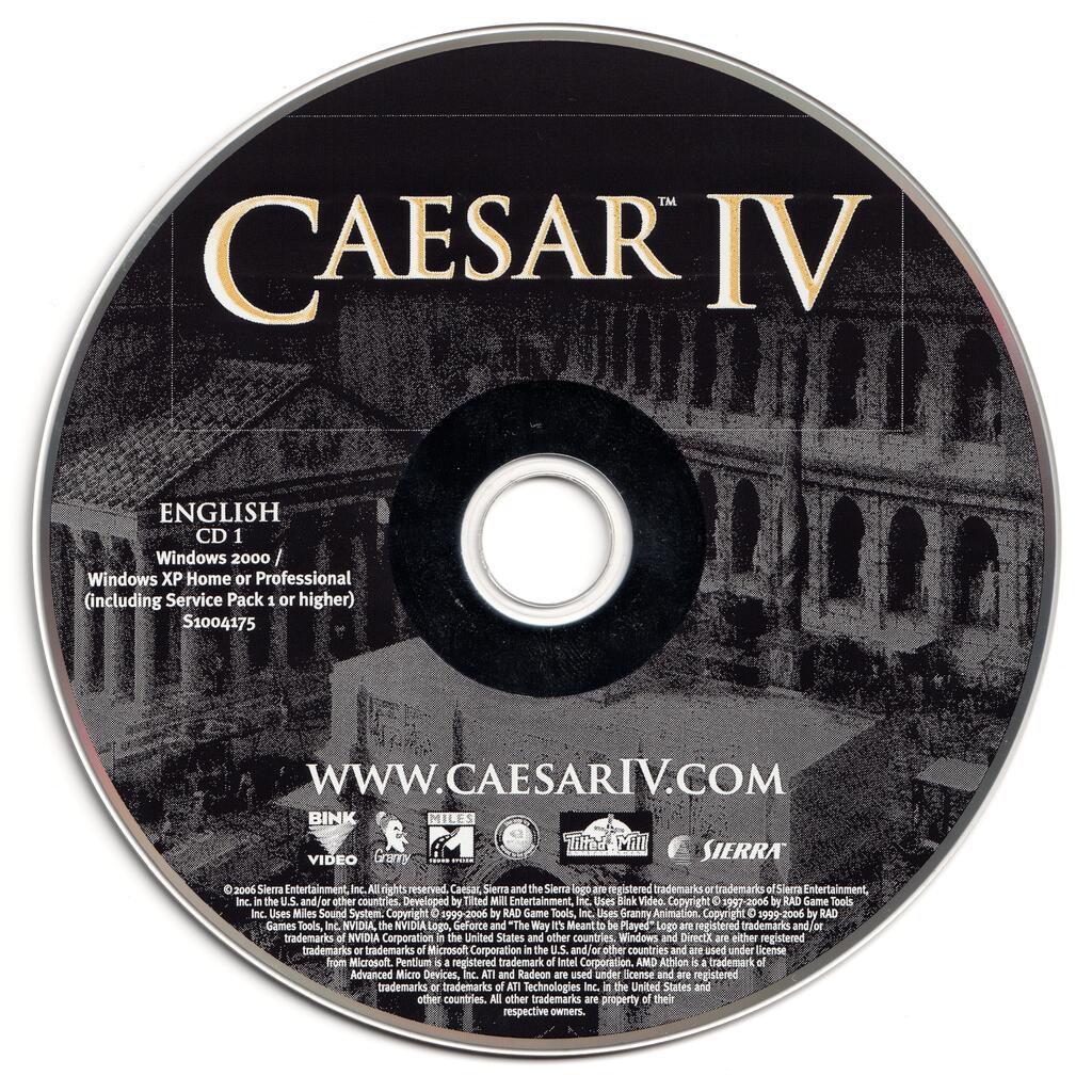 Caesar IV Disc 1-2 Microsoft Windows PC CD-PC Gamez USA