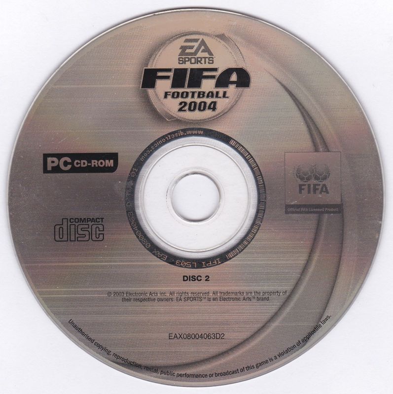FIFA Soccer 2004 Disc 1-2 Microsoft Windows PC CD-PC Gamez USA
