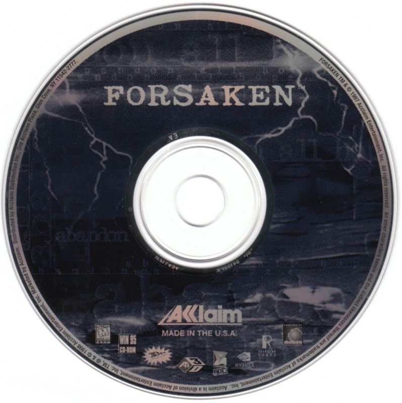Forsaken 1998 Microsoft Windows PC CD Probe Acclaim-PC Gamez USA