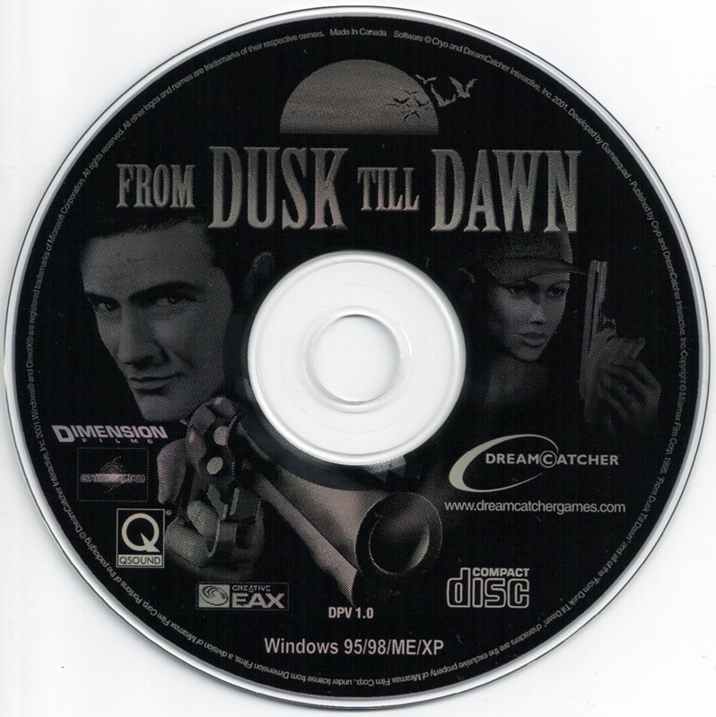 From Dusk Till Dawn 2001 Microsoft Windows PC CD Cryo Dreamcatcher GameSquad-PC Gamez USA