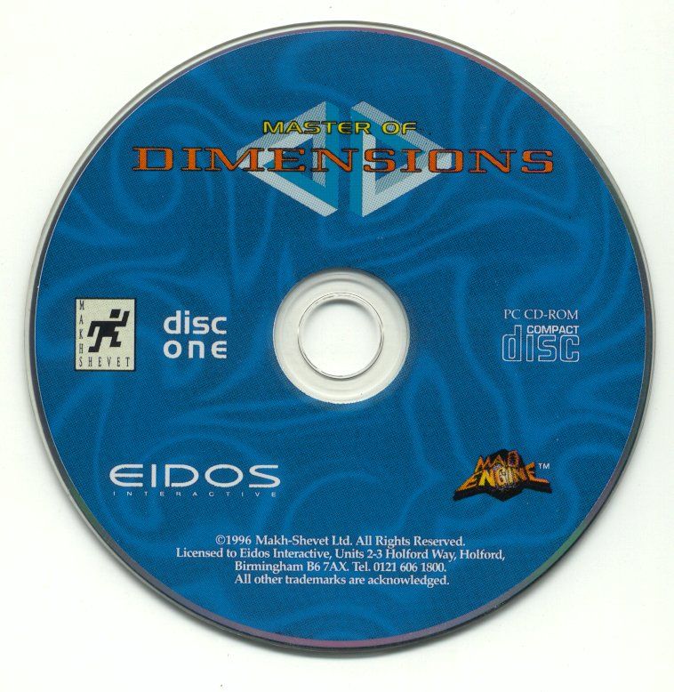 Master of Dimensions Disc 1 Microsoft Windows PC CD by PC Gamez USA