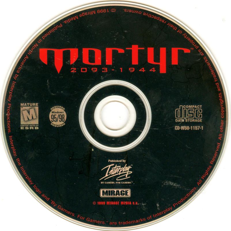 Mortyr 2093-1944 Microsoft Windows PC CD 1999 Mirage Interplay-PC Gamez USA
