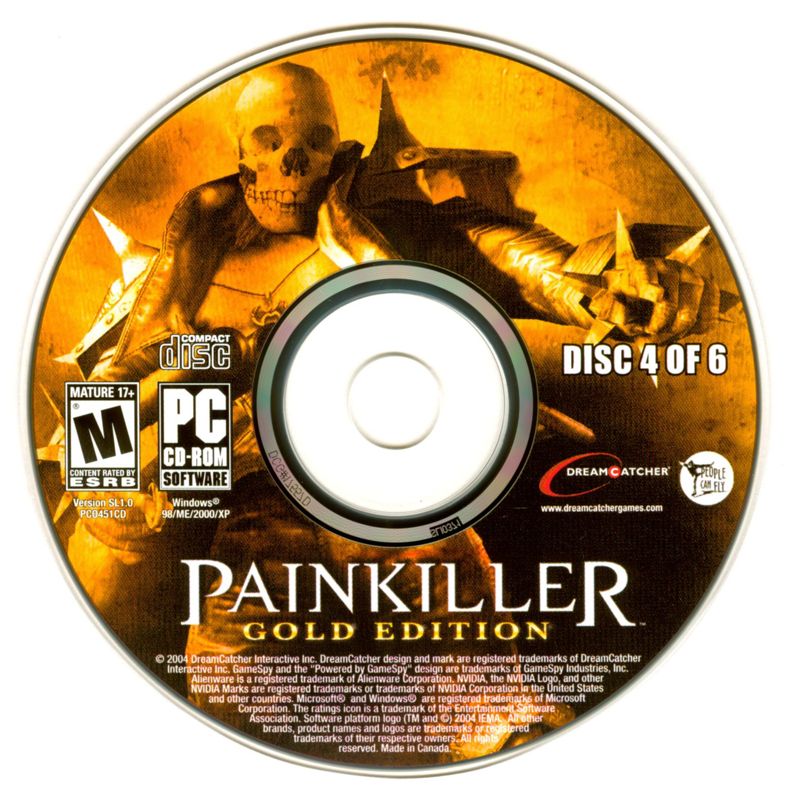 Painkiller Gold Edition Disc 1-6 Microsoft Windows PC CD-PC Gamez USA