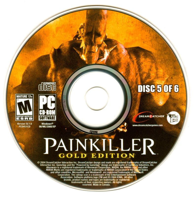 Painkiller Gold Edition Disc 1-6 Microsoft Windows PC CD-PC Gamez USA
