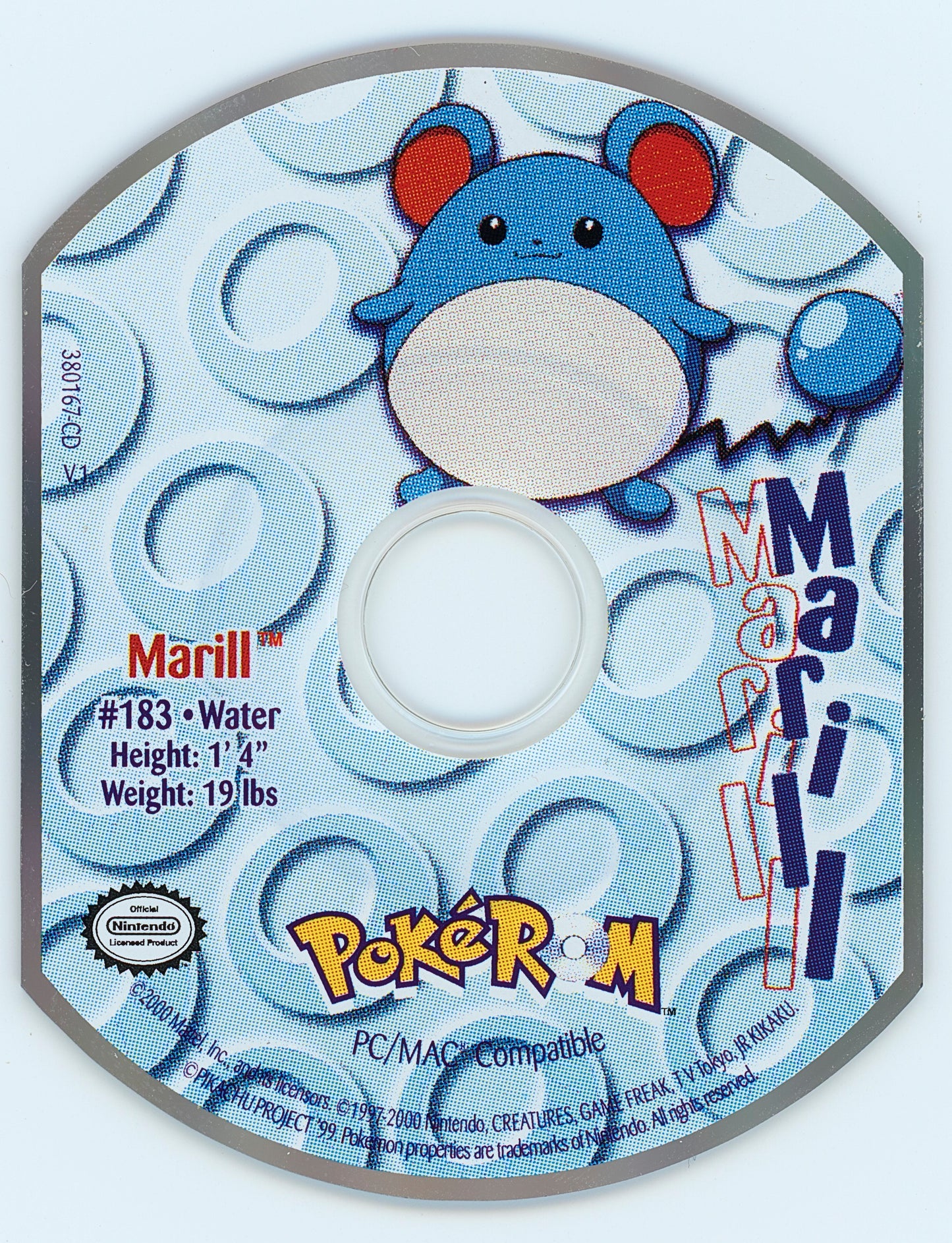 PokéROM Marill Microsoft Windows PC CD-PC Gamez USA