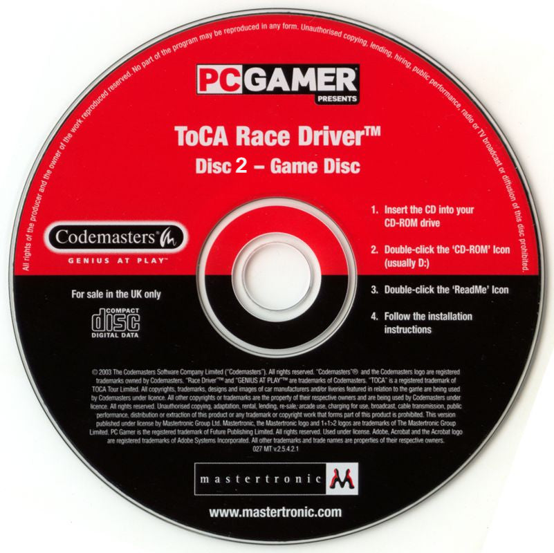 Pro Race Driver Disc 1-2 Microsoft Windows PC CD-PC Gamez USA