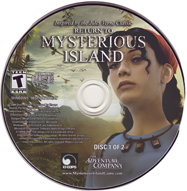 Return to Mysterious Island – PC Game – CD-ROM Disc 1 & 2 – Windows – Adventure-PC Gamez USA