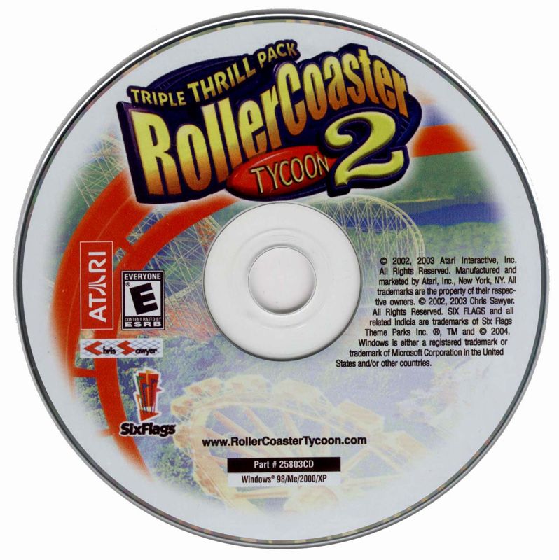 RollerCoaster Tycoon 2 Triple Thrill Pack Microsoft Windows PC CD-PC Gamez USA
