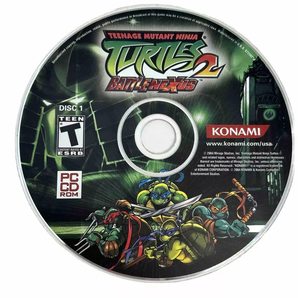 TMNT Teenage Mutant Ninja Turtles 2 Battle Nexus Microsoft WIndows PC CD-PC Gamez USA