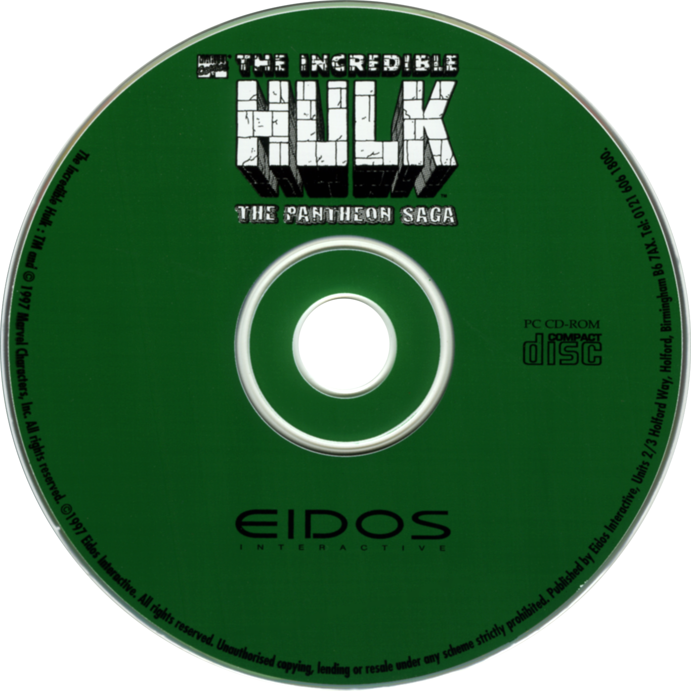 The Incredible Hulk The Pantheon Saga Microsoft Windows PC CD-PC Gamez USA